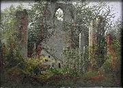 Caspar David Friedrich Ruins of Eldena Monastery near Greifswald painting